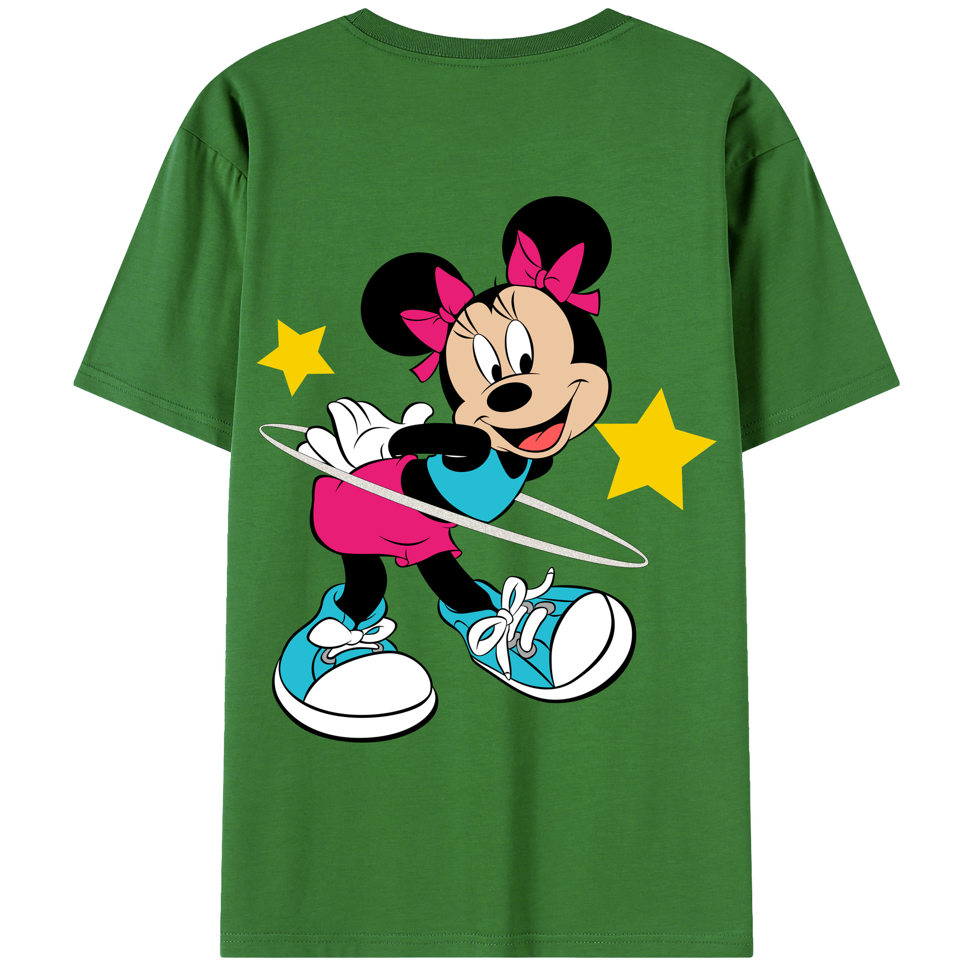 （画像用） ミッキーマウス Mickey Mouse レディース半袖Tシャツ(バックプリント)